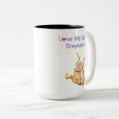 À l'envers de la tasse de café à deux tons Greyhou (Devant droit)