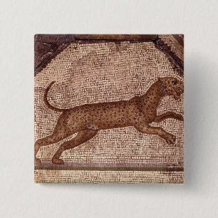 A Leopard Vierkante Button 5,1 Cm