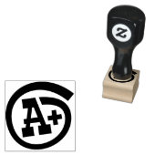 A+ leraren belonen rood rubberstempel (Gestempeld)