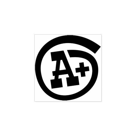 A+ leraren belonen rood rubberstempel (Afrduk)