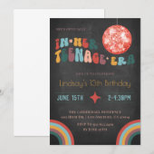 À l'ère adolescente Invitation d'anniversaire funk (Devant / Derrière)