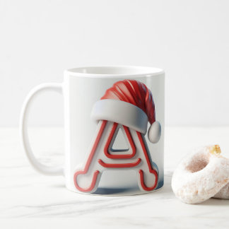 A letter Christmas design Mug Festive Design