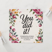 A Level Exam Congratulation Graduation card's  Kaart (Voorkant / Achterkant in situ)