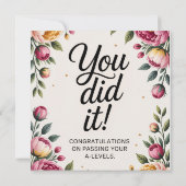 A Level Exam Congratulation Graduation card's  Kaart (Achterkant)