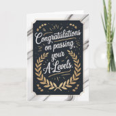 A Level Exam Congratulation Graduation  Kaart (Voorkant)