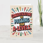 A Level Exam Floral Congratulation Graduation  Kaart (Voorkant)