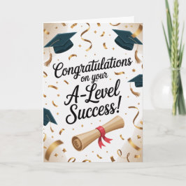 A-Level success Congratulations Cards Graduation  Kaart