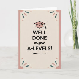 A-Level success Congratulations Cards Graduation  Kaart