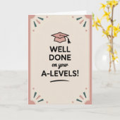 A-Level success Congratulations Cards Graduation  Kaart (Gele Bloem)