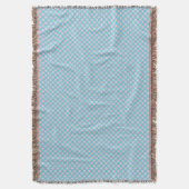 A light blue blanket with a subtle diamond pattern deken (Voorkant Verticaal)
