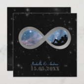 À l'infini et au delà du faire-part de mariage (Devant / Derrière)