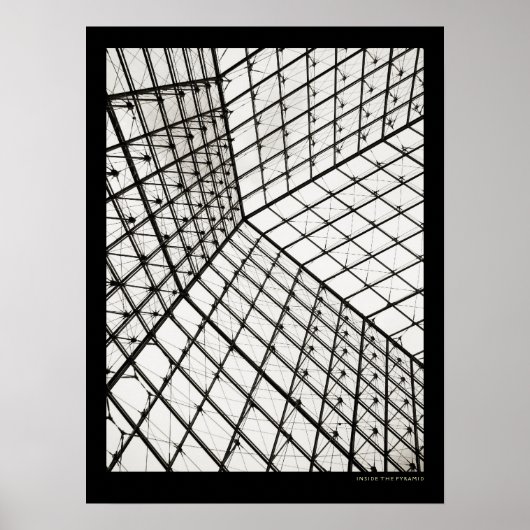 A l'intérieur de la pyramide du Louvre - affiche (Devant)