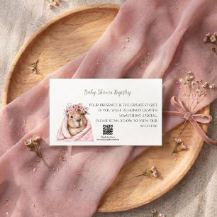A Little All-Star Baby Shower Registry Card Visitekaartje