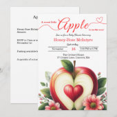 A Little Apple Is On The Way | Fall Baby Shower  Kaart (Voorkant / Achterkant)