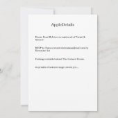 A Little Apple Is On The Way | Fall Baby Shower Kaart (Achterkant)