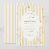 A Little Bee Baby Shower Invitation Kaart (Voorkant / Achterkant)