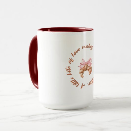 A Little Bite of Love | Cute Girly Mug Mok (Voorkant links)
