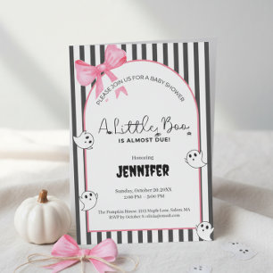 A Little Boo Baby Shower • Pink Halloween Kaart