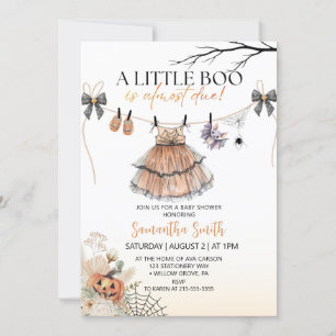 A Little Boo Girl waslijn Baby shower Kaart