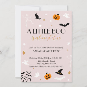 A Little Boo is bijna een Baby shower Invitation Kaart
