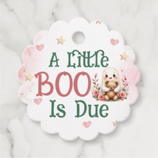A Little Boo is te wijten aan Schattige Baby Girl  Bedankjes Labels