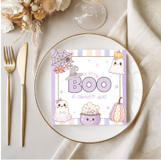 A Little Boo Pastel Ghost Baby Shower Servetten