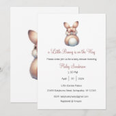 A Little Bunny is on the Way Invitation (Devant / Derrière)