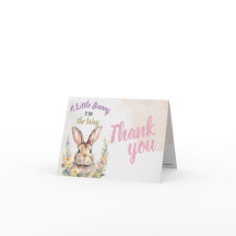 A Little Bunny On the Way Thank You Card