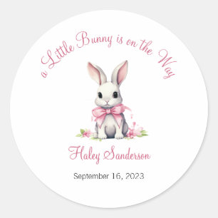 A Little Bunny staat op het Way Label, Baby Classi Ronde Sticker
