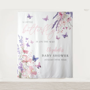 A Little Butterfly Baby Shower Foto Achtergrond Wandkleed