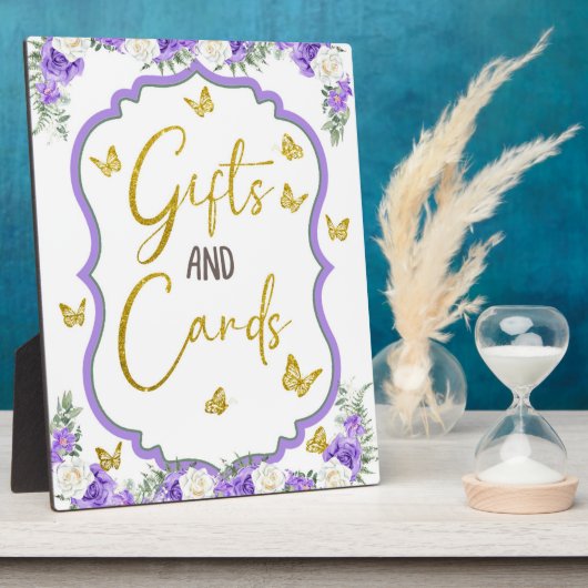 A little Butterfly is on the way table Plaque (Côté)