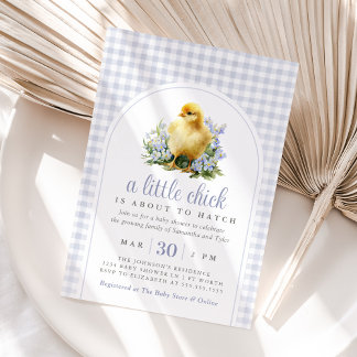 A Little Chick Spring Lavender Baby Shower Kaart