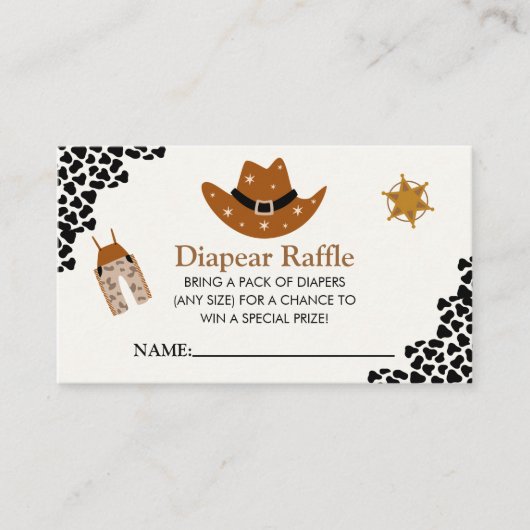 A Little Cowboy Is on The Way Informatiekaartje (Voorkant)