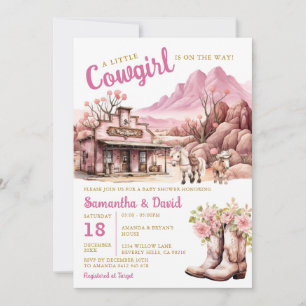 A Little Cowgirl is op weg naar het Baby shower We Kaart