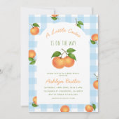 A Little Cutie Citrus Blue Baby Shower Invitation (Devant)