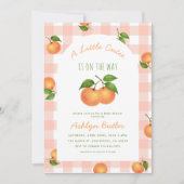A Little Cutie Citrus Pink Baby Shower Invitation (Devant)