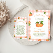A Little Cutie Citrus Pink Baby Shower Invitation