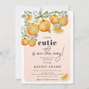 A Little Cutie is op de weg Baby shower uitnodigen Kaart