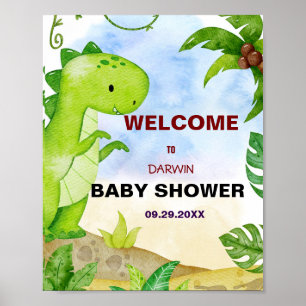 A Little Dino komt binnenkort uit! Baby Shower Poster