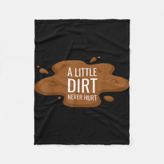A little dirt hurt kids mud play graphic boys  fleece deken