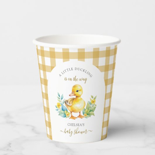 A Little Duckling is On The Way Duck Baby Shower Papieren Bekers (Voorkant)