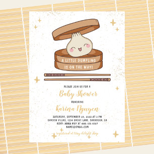 A Little Dumpling Baby Shower Uitnodiging