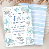 A Little Fish Is On the Way Baby Shower Invitation