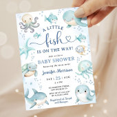 A Little Fish Is On the Way Baby Shower Invitation