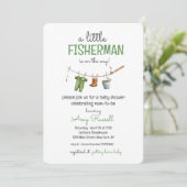 A Little Fisherman Baby Shower Invitation (Debout devant)