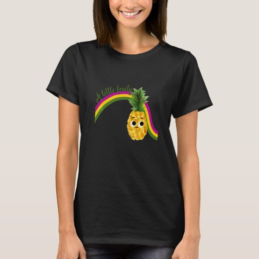 A little fruity with pineapple and rainbow for pri t-shirt (Voorkant)