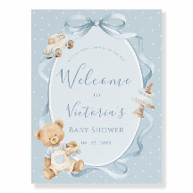 A Little Gentleman Blue Boy Bear Baby Foam Boards