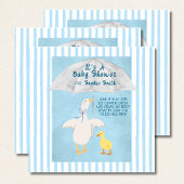 A Little Goose Is On The Way Baby Shower Square Kaart