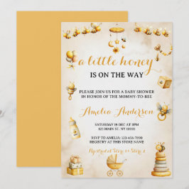 A Little Honey Bee Gender Neutral Baby Shower Kaart