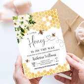 A Little Honey is op de weg Bee Theme Baby shower Kaart
